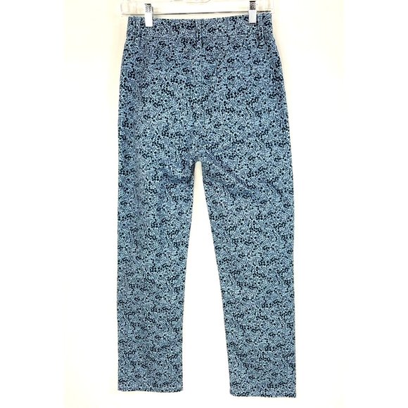 Boden Denim Pants Size 4R Straight Button Front Jeans Blue Floral Print 5 Pocket - Picture 3 of 6